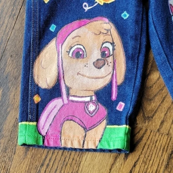 Levi's Jean Overall Paw Patrol Fabric Paint Denim Custom Toddler sz.2-5T Unisex - Picture 4 of 16